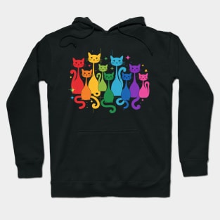 LGBT Kitten Lover Artwork Cute Cat Hoodie